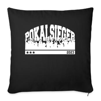Pokalsieger 2023 - So sehen Sieger aus - Sofakissenbezug 45 x 45 cm - Schwarz - Vorne