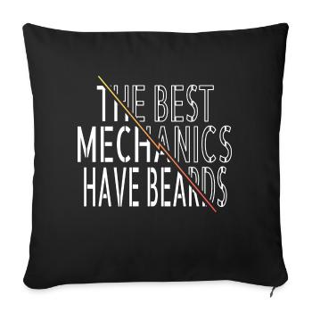 BaseballGifts Mechanics Baseball Hoodie - Sofa pillowcase 17,3'' x 17,3'' (45 x 45 cm) - black - Front
