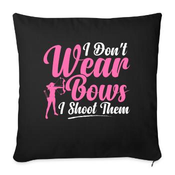 Je ne porte pas d’arcs, je leur tire Archer Cible Arche - Housse de coussin décorative 45 x 45 cm - noir - Devant