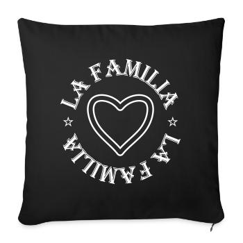 La Familia - Sofa pillowcase 17,3'' x 17,3'' (45 x 45 cm) - black - Front