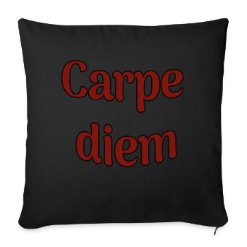 Carpe diem - Sofakissenbezug 45 x 45 cm - Schwarz - Vorne