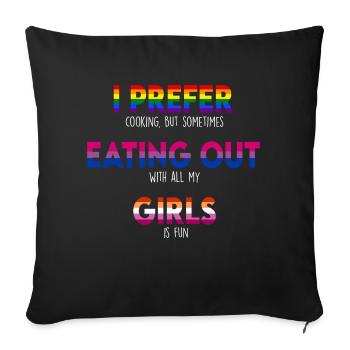 Gay Bisexual Lesbian Pride Flag LGBTQ Funny LGBT - Sofa pillowcase 17,3'' x 17,3'' (45 x 45 cm) - black - Front