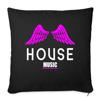 House music - Sofa pillowcase 17,3'' x 17,3'' (45 x 45 cm) - black - Front