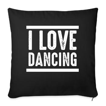 Dancing Dance Music - Sofa pillowcase 17,3'' x 17,3'' (45 x 45 cm) - black - Front