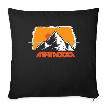 outddor horizon behind the mountain - Sofa pillowcase 17,3'' x 17,3'' (45 x 45 cm) - black - Front