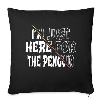 Citation Geek Dancing Penguin Short Dictons Ice - Housse de coussin décorative 45 x 45 cm - noir - Devant