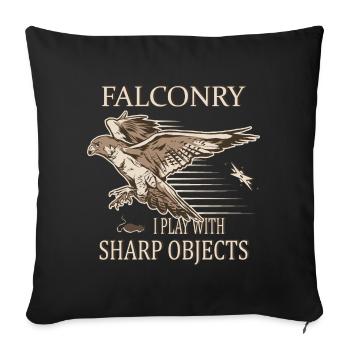 Fauconnier - Housse de coussin décorative 45 x 45 cm - noir - Devant