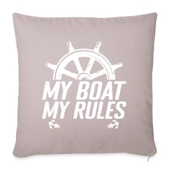 My boat my rules, Boating - Housse de coussin décorative 45 x 45 cm - taupe clair - Devant