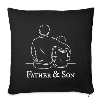 Father's Day Son Design - Sofa pillowcase 17,3'' x 17,3'' (45 x 45 cm) - black - Front