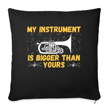 Marching Band Mellophone Musician - Sofa pillowcase 17,3'' x 17,3'' (45 x 45 cm) - black - Front
