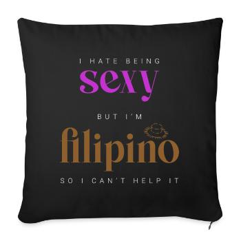 Sexy philippinisches Design für stolze Pinoys - Sofakissenbezug 45 x 45 cm - Schwarz - Vorne