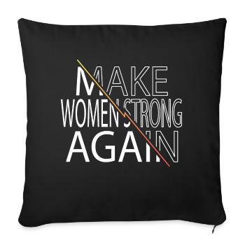 present typography activists woman political - Sofa pillowcase 17,3'' x 17,3'' (45 x 45 cm) - black - Front