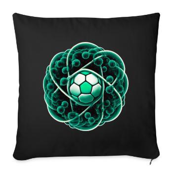 Football 02 - Sofa pillowcase 17,3'' x 17,3'' (45 x 45 cm) - black - Front