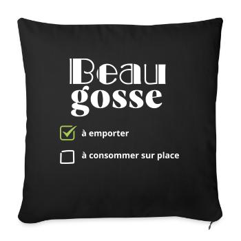Beau gosse à emporter - Housse de coussin décorative 45 x 45 cm - noir - Devant