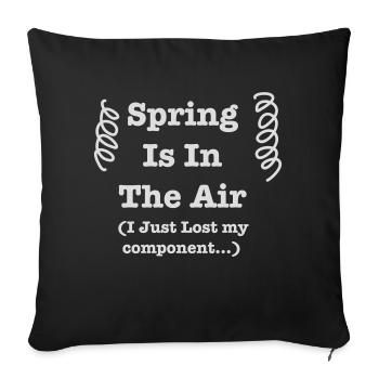 Springisin theAir 1 - Sofa pillowcase 17,3'' x 17,3'' (45 x 45 cm) - black - Front