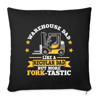Gabelstaplerfahrer Geschenke Gabelstabler Logistik - Sofakissenbezug 45 x 45 cm - Schwarz - Vorne