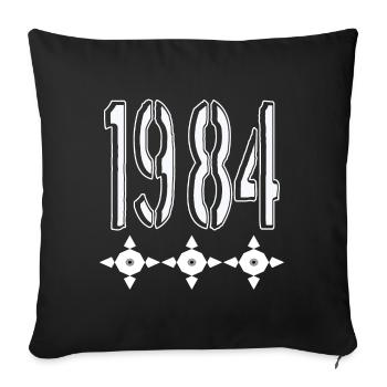 1984 Plot Surveillance Camera Filmed - Sofa pillowcase 17,3'' x 17,3'' (45 x 45 cm) - black - Front