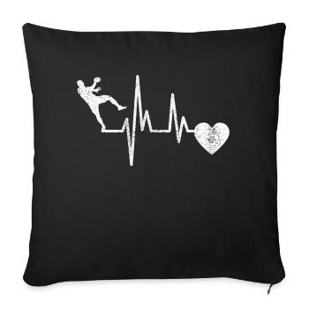 Équipe de handball Handball Joueur de handball Fan de handball - Housse de coussin décorative 45 x 45 cm - noir - Devant