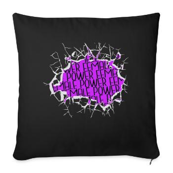 cool happy barber hair quotes 2019 woman jokes - Sofa pillowcase 17,3'' x 17,3'' (45 x 45 cm) - black - Front