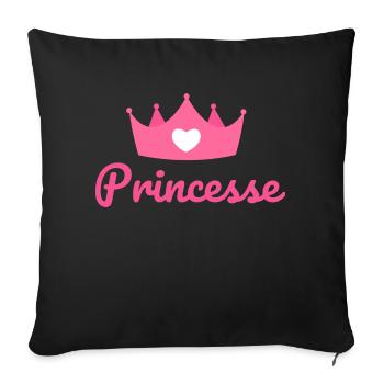 Princesse - Housse de coussin décorative 45 x 45 cm - noir - Devant