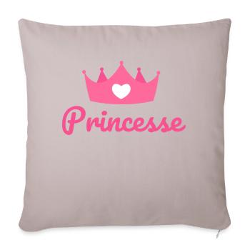 Princesse - Housse de coussin décorative 45 x 45 cm - taupe clair - Devant