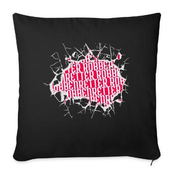 lustiger spruch 1 klasse gerechtigkeit dobermann - Sofakissenbezug 45 x 45 cm - Schwarz - Vorne