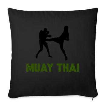 Muay Thai 1 - Sofa pillowcase 17,3'' x 17,3'' (45 x 45 cm) - black - Front