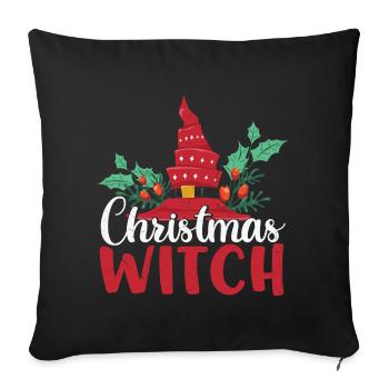 Christmas Witch Christmas Gifts - Sofa pillowcase 17,3'' x 17,3'' (45 x 45 cm) - black - Front