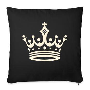 Krone der Eleganz - Sofakissenbezug 45 x 45 cm - Schwarz - Vorne