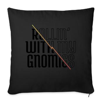 idée présente bubaprints citations drôles dictons - Housse de coussin décorative 45 x 45 cm - noir - Devant