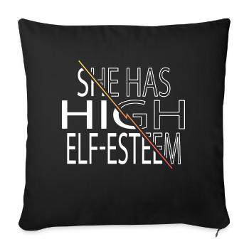 dictons drôles citation dinosaure fan barbes cadeau - Housse de coussin décorative 45 x 45 cm - noir - Devant