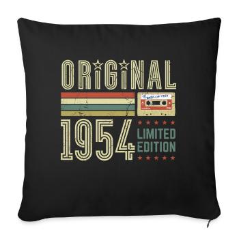 Original 1954 - Limited Edition - Sofa pillowcase 17,3'' x 17,3'' (45 x 45 cm) - black - Front