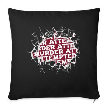 livre cite les lecteurs fréquents un temps livre worm - Housse de coussin décorative 45 x 45 cm - noir - Devant