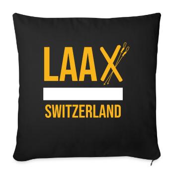 Laax Dream Resort Graubünden Laax - Sofa pillowcase 17,3'' x 17,3'' (45 x 45 cm) - black - Front