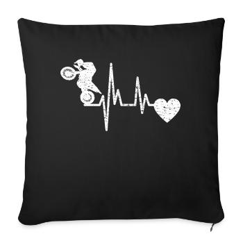 Motorcycle Motorcross Motorcyclist Motorbike Fan - Sofa pillowcase 17,3'' x 17,3'' (45 x 45 cm) - black - Front