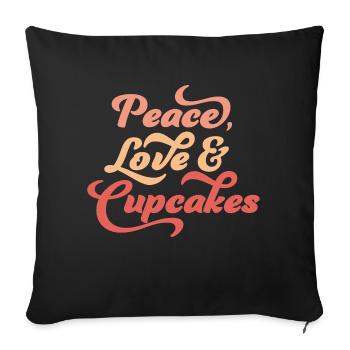 Petits gâteaux - Housse de coussin décorative 45 x 45 cm - noir - Devant