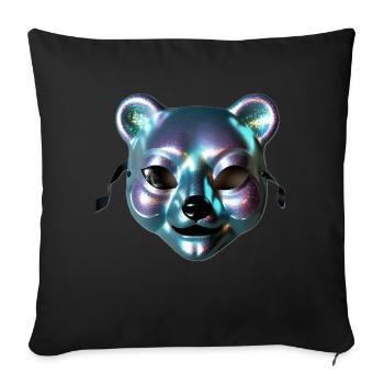Metallische Bärenmaske - Sofakissenbezug 45 x 45 cm - Schwarz - Vorne