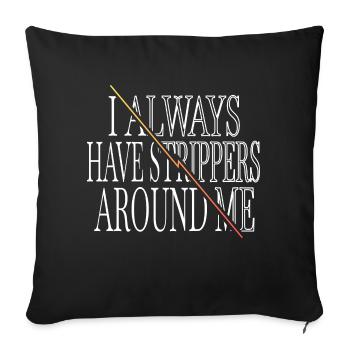 electrician bib birthday present idea awesome - Sofa pillowcase 17,3'' x 17,3'' (45 x 45 cm) - black - Front