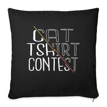 present idea bday love guenon pet lover joke fun - Sofa pillowcase 17,3'' x 17,3'' (45 x 45 cm) - black - Front