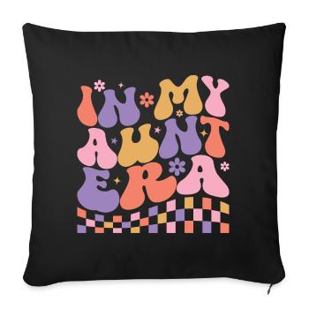 In My Aunt Era Baby Announcement for Aunt Mother's - Housse de coussin décorative 45 x 45 cm - noir - Devant