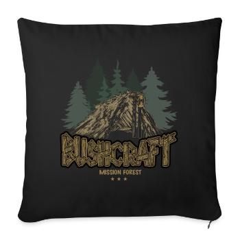 Bushcraft Adventure Survival Outdoor Shelter - Sofa pillowcase 17,3'' x 17,3'' (45 x 45 cm) - black - Front