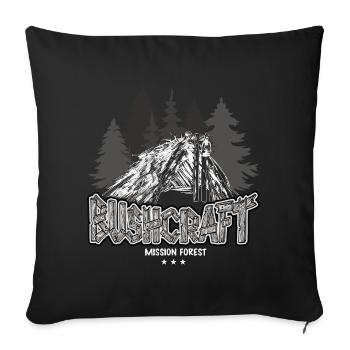 Bushcraft Adventure Survival Outdoor Shelter - Sofa pillowcase 17,3'' x 17,3'' (45 x 45 cm) - black - Front