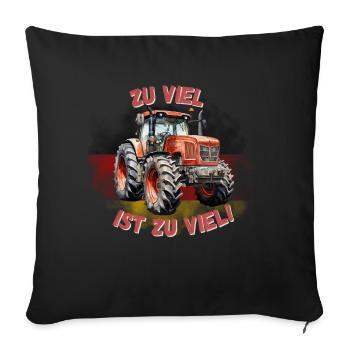 TROP, C’EST TROP ! Agriculteurs Agriculteurs Démo Dire - Housse de coussin décorative 45 x 45 cm - noir - Devant