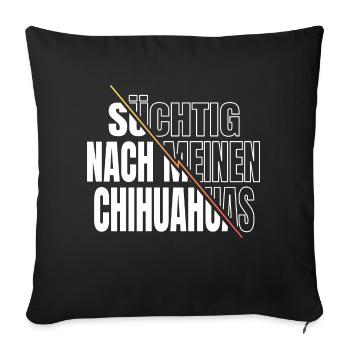 Animal Funny Pet Gift Idea Doggie - Sofa pillowcase 17,3'' x 17,3'' (45 x 45 cm) - black - Front
