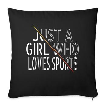 blagues de snowboard impressionnantes graphique blanc - Housse de coussin décorative 45 x 45 cm - noir - Devant