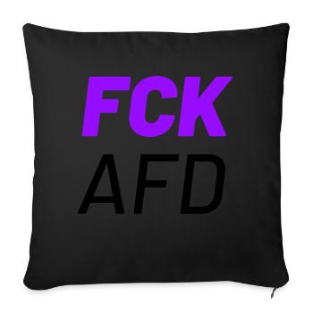 fck and - Sofakissenbezug 45 x 45 cm - Schwarz - Vorne