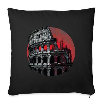 Colosseum, Rome, Italy, City, Skyline, Art - Sofa pillowcase 17,3'' x 17,3'' (45 x 45 cm) - black - Front