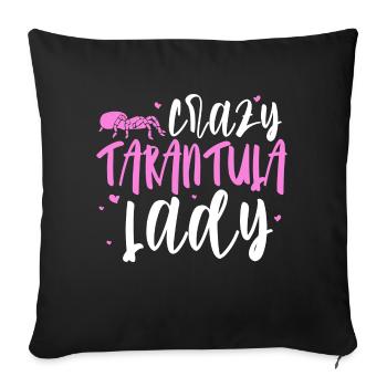 Tarantula Girl - Spider Arachnid Lover Tarantula - Sofa pillowcase 17,3'' x 17,3'' (45 x 45 cm) - black - Front