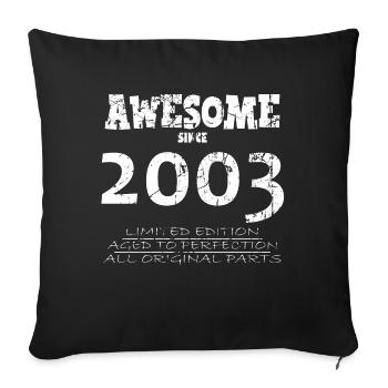 2003 - 21e anniversaire légendaire - Housse de coussin décorative 45 x 45 cm - noir - Devant