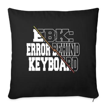 Idée de cadeau équestre citation maniaque de l’ordinateur - Housse de coussin décorative 45 x 45 cm - noir - Devant